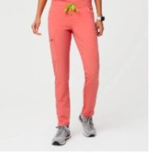 Hot Coral Yola™ - Tall Skinny Scrub Pants Size SMALL TALL